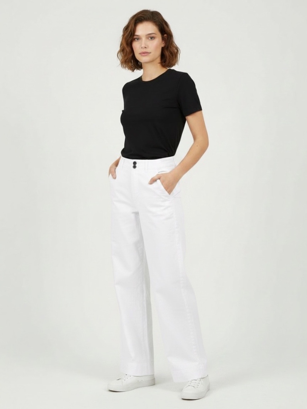 NWOT Everlane Utility Barrel Pant in White Organic Cotton Twill Size 4
